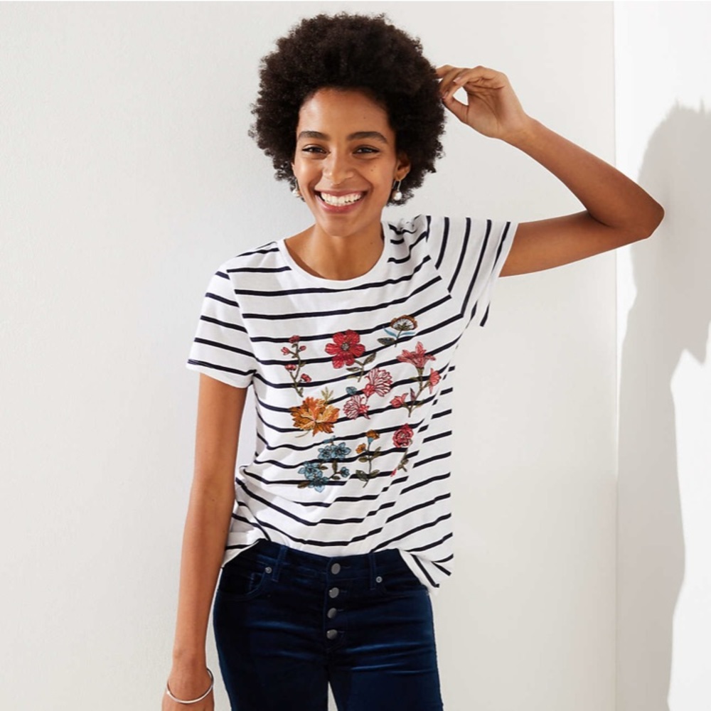 LOFT Embroidered Tee